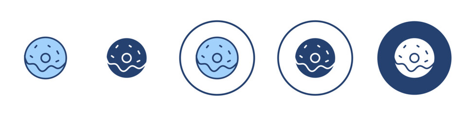 Doughnut icon Thin line art isolated