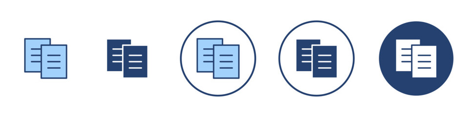 Duplicate icon Thin line art isolated