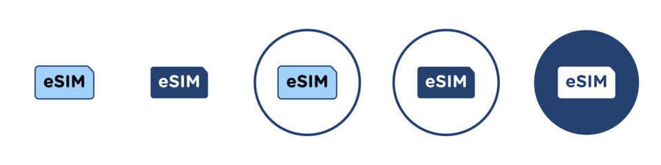ESIM icon Thin line art isolated
