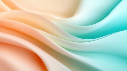 Obraz premium Abstract waves of pastel colors create a soothing and harmonious visual flow, AI