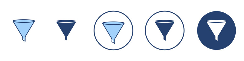 Funnel icon Thin line art isolated