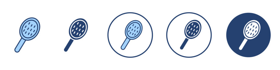 Hair brush icon Thin line art isolated