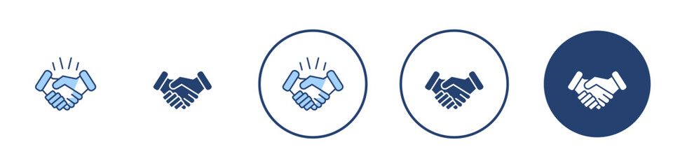Handshake icon Thin line art isolated