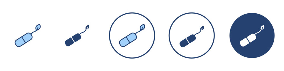 Herbal capsule icon Thin line art isolated