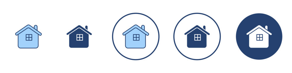 Home icon Thin line art isolated