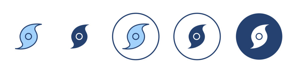 Hurricane icon Thin line art isolated