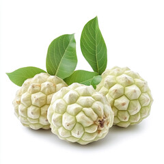 custard apple on white background