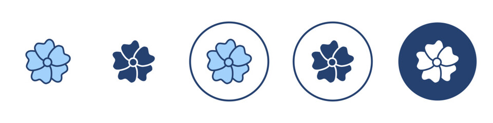 Jasmine icon Thin line art isolated