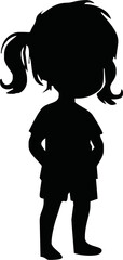 Kid silhouette vector illustration design on white background.