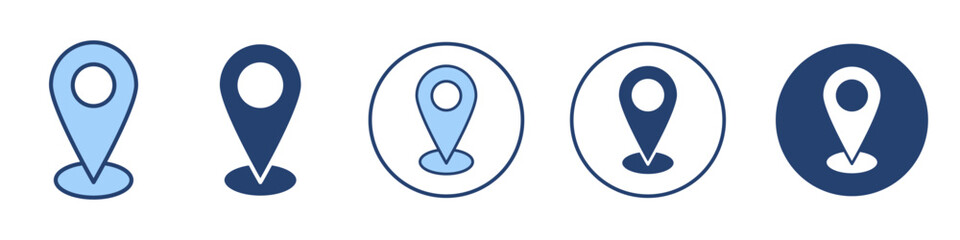 Location pin icon Thin line art isolated