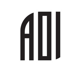 AOI letter logo design with white background in illustrator, vector logo modern alphabet font