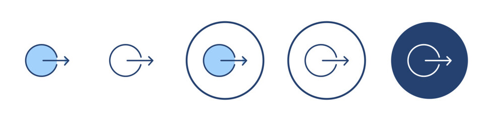 Log out icon Thin line art isolated