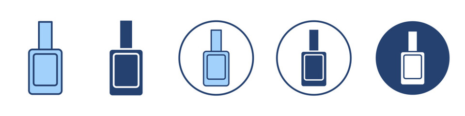 Nail polish icon Thin line art isolated
