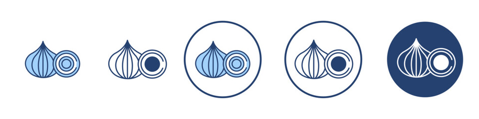 Onion icon Thin line art isolated