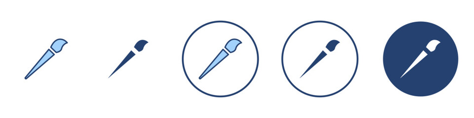 Paint brush icon Thin line art isolated