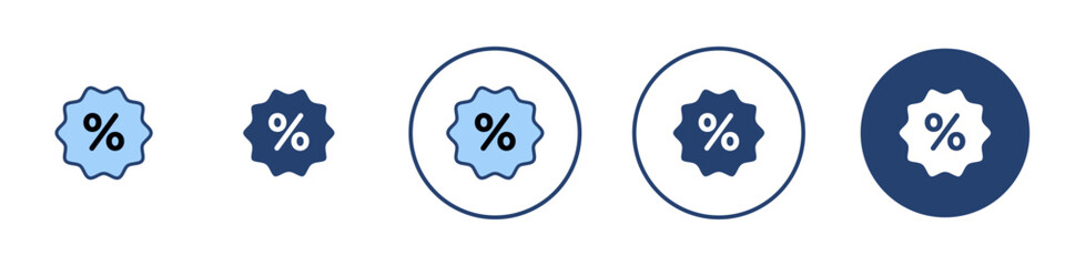 Percentage Icon Thin line art isolated
