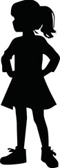 Kid silhouette vector illustration design on white background.