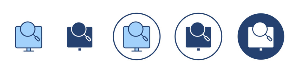 Search online icon Thin line art isolated