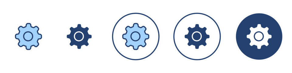 Settings icon Thin line art isolated