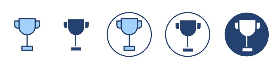 Trophy icon Thin line art isolated