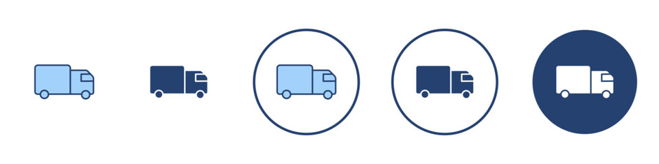 Truck icon Thin line art isolated