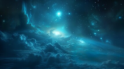 Obraz premium Image generated by Ai. Unique wall decor and wallpaper depicting the stars, sky and universe.