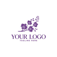purple orchid logo with stripes