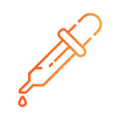 Dropper icon with orange droplet