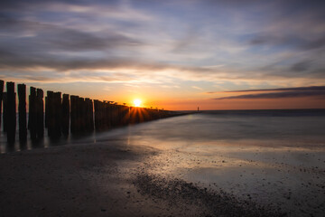 Obraz premium Sonnenuntergang am Strand 