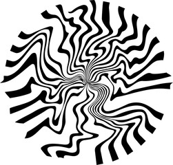 Abstract bursting lines with wavy effect.