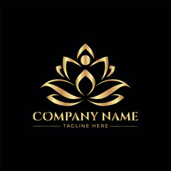 Lotus Flower golden Logo