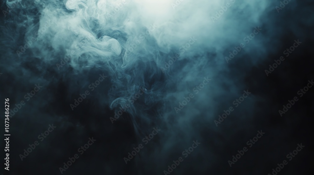 Poster a swirling mist of smoke creating an atmospheric and moody backdrop.