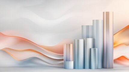 Obraz premium Abstract 3d background with colorful geometric shapes and dynamic forms, a modern creative digital art design for wallpapers backdrops