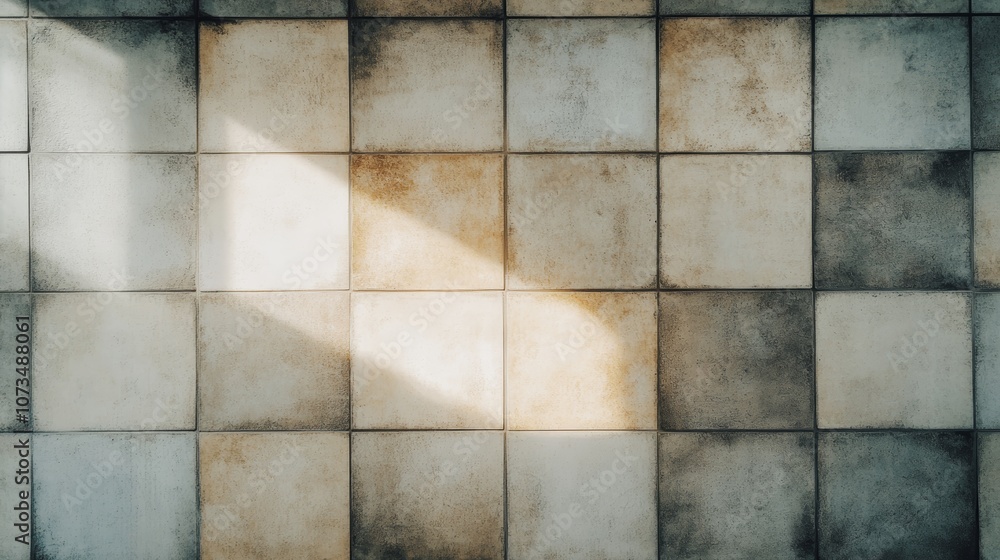 Poster abstract interplay of light and shadow on a textured wall, creating captivating visual pattern.
