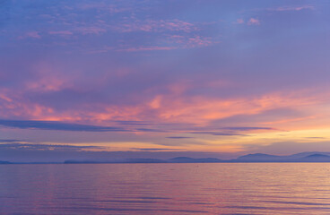 Stunning Sunrise Over Calm Waters in Victoria, Vancouver Island