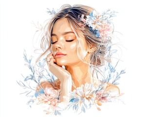 Continuous Line Drawing of a Beautiful Woman - Elegant Art Illustration for Modern Decor and Creative Projects