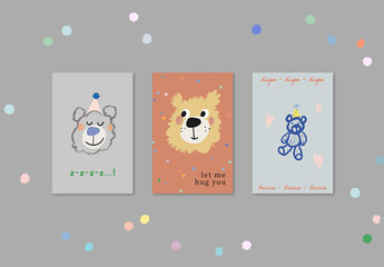 Cards With Cute Bears Layout