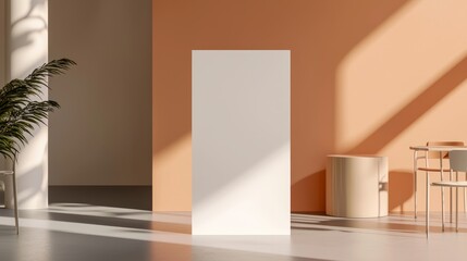 Branding Opportunities at Modern Coworking Space: Standee Mockup in Collaborative Environment for Community Events