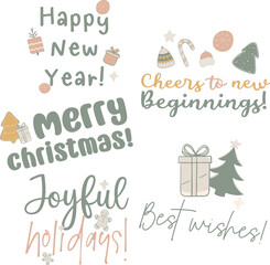 Cozy Pastel Holiday Cheer Collection