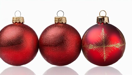 Obraz premium Red Christmas balls clipart PNG