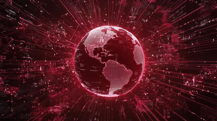 Obraz premium Digital graphic cosmic theme featuring both - real world elements