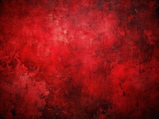 Rich, dark red grunge texture background, ideal for abstract art, design projects, and imaginative displays, providing a striking and dramatic foundation for creativity.