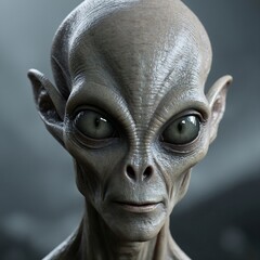 Rostro de un ser de otro mundo, lleno de serenidad
