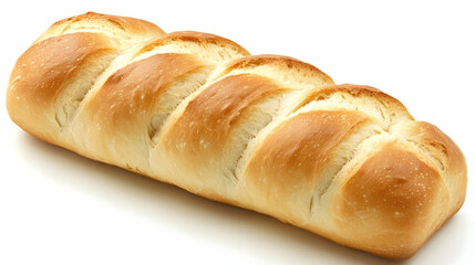Fototapeta premium A freshly baked loaf of white bread with a golden crust and a soft, fluffy interior.