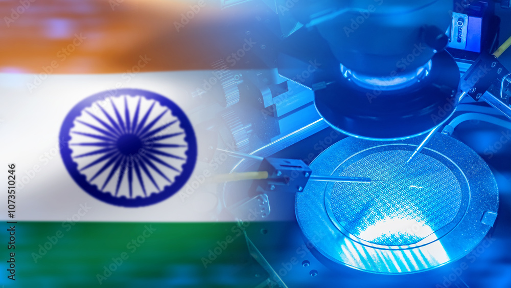 Poster microelectronics manufacturing in india. microchip testing. production microboards. import microelec