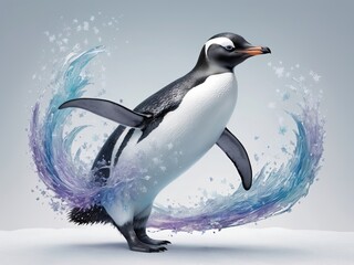 Obraz premium A full-body surrealistic penguin