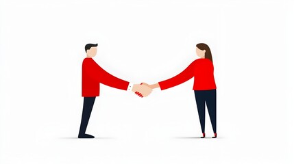 of Two Business Professionals Shaking Hands as a Gesture of Mutual Agreement to Achieve Common Goals and Grow Their Enterprise Together