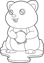 Hamster Musician Drum Music Animal Vector Graphic Art Illustration