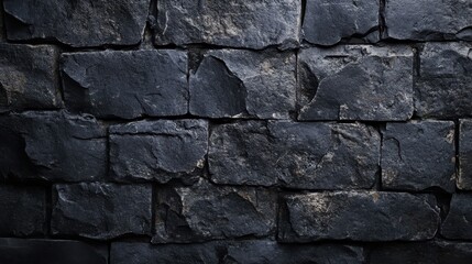 Dark, textured stone wall. Rough, uneven surface.