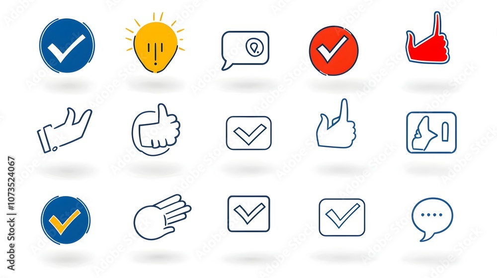 Poster customer satisfaction icon set in outline style featuring like dislike and testimonial symbols for b